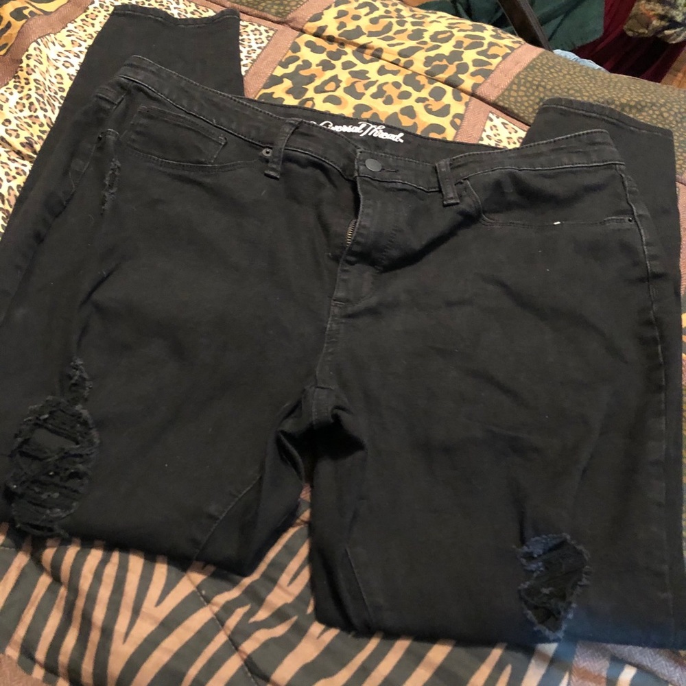 Black Ripped Jeggings